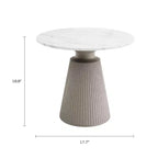 Table d'appoint ronde blanche, sans montage, cadre en oxyde de magnésium