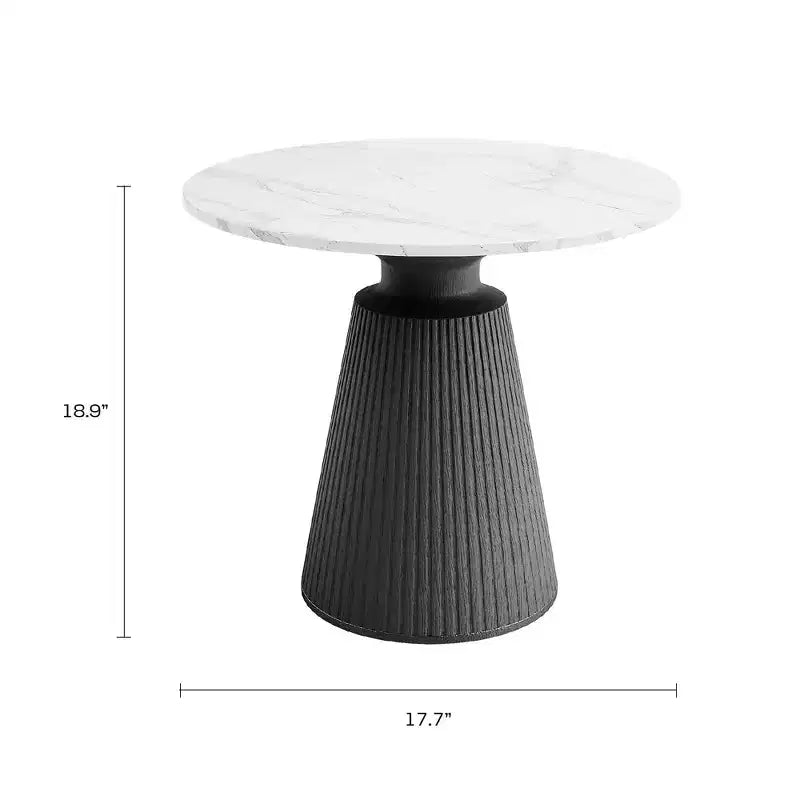 Table d'appoint ronde blanche, sans montage, cadre en oxyde de magnésium
