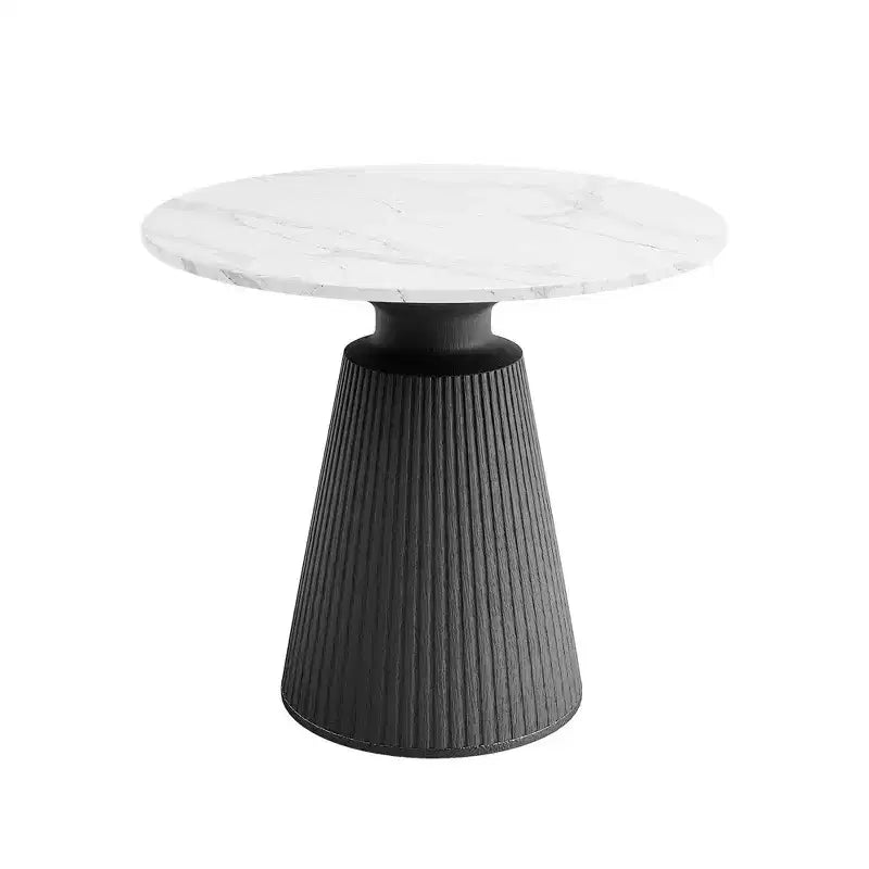 Table d'appoint ronde blanche, sans montage, cadre en oxyde de magnésium