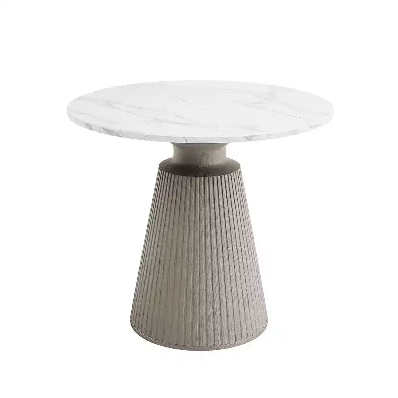 Table d'appoint ronde blanche, sans montage, cadre en oxyde de magnésium