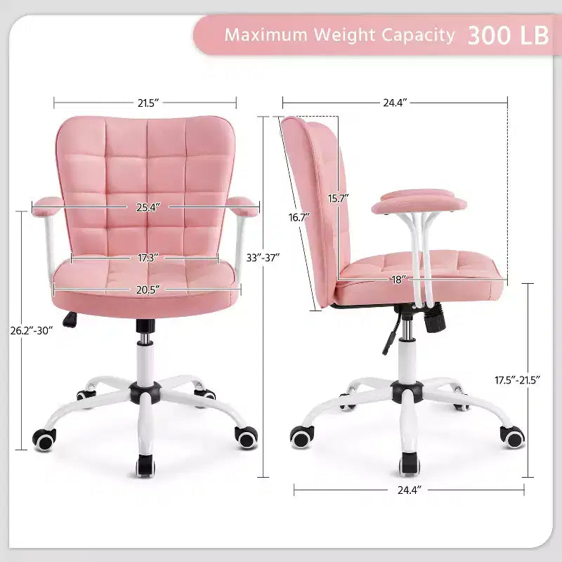 Fauteuil de bureau mi-dossier en similicuir avec accoudoirs détachables