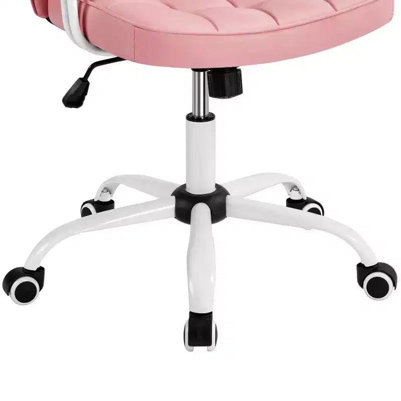 Fauteuil de bureau mi-dossier en similicuir avec accoudoirs détachables