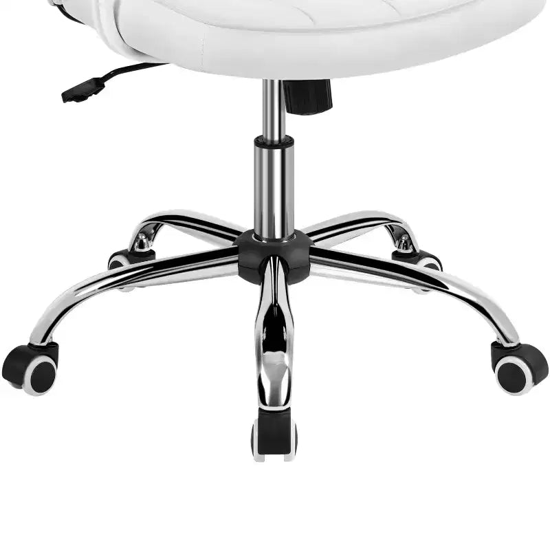 Fauteuil de bureau mi-dossier en similicuir avec accoudoirs détachables