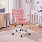 Fauteuil de bureau mi-dossier en similicuir avec accoudoirs détachables