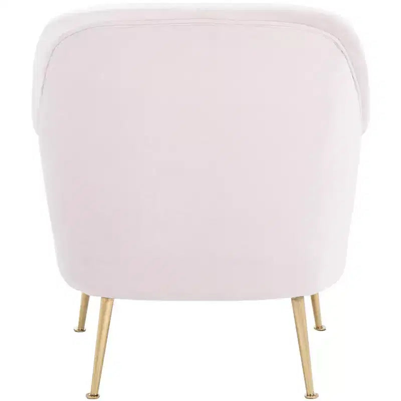 Fauteuil d'appoint en velours avec pieds dorés et accoudoirs arrondis, 125 kg