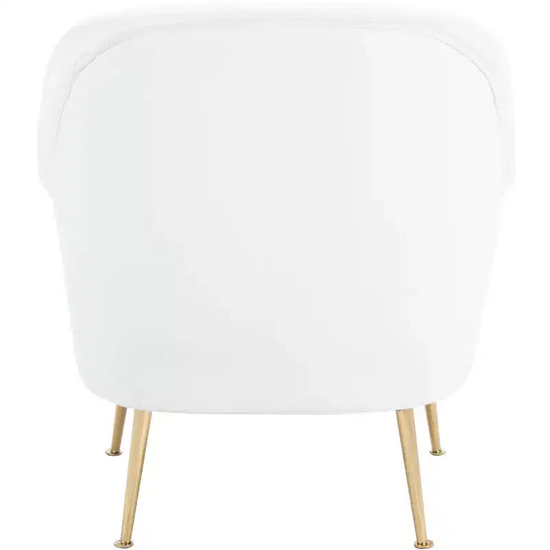 Fauteuil d'appoint en velours avec pieds dorés et accoudoirs arrondis, 125 kg