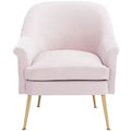 Fauteuil d'appoint en velours avec pieds dorés et accoudoirs arrondis, 125 kg