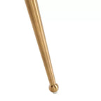Banc rembourré avec coussin capitonné et pieds en métal doré