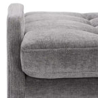 Banc rembourré avec coussin capitonné et pieds en métal doré