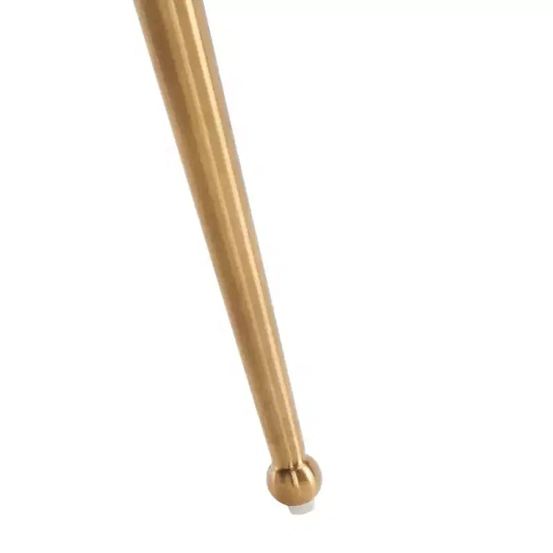 Banc rembourré avec coussin capitonné et pieds en métal doré