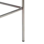 Tabouret de comptoir en cuir tressé avec structure métallique