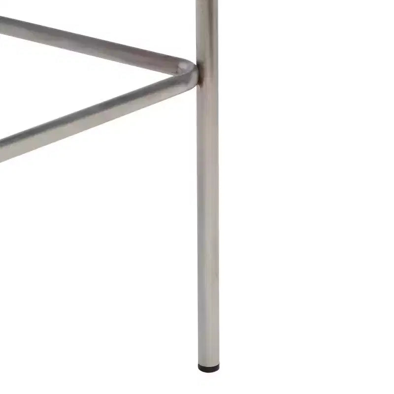 Tabouret de comptoir en cuir tressé avec structure métallique