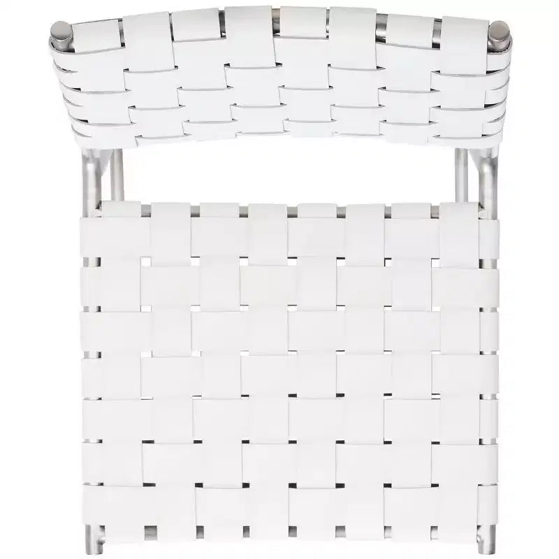 Tabouret de comptoir en cuir tressé avec structure métallique