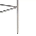Tabouret de comptoir en cuir tressé avec structure métallique