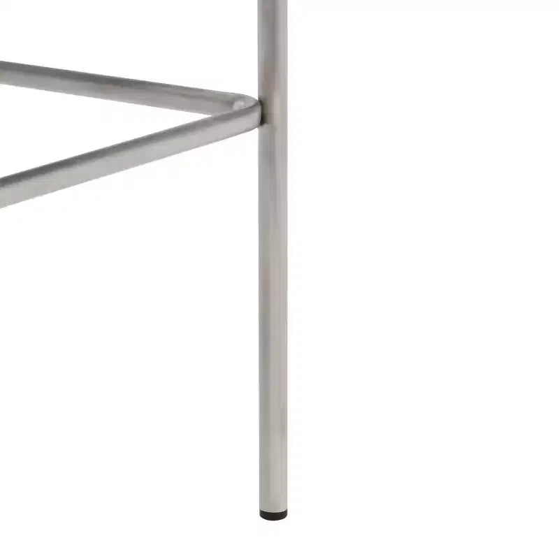 Tabouret de comptoir en cuir tressé avec structure métallique