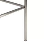 Tabouret de comptoir en cuir tressé avec structure métallique