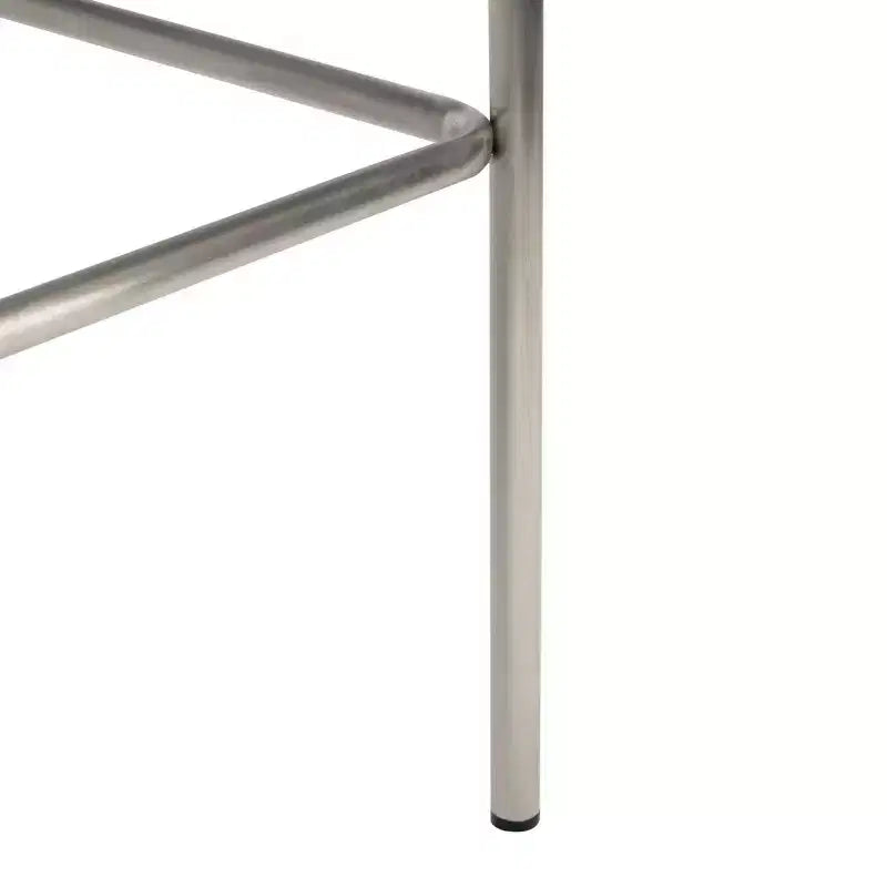 Tabouret de comptoir en cuir tressé avec structure métallique
