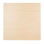 Table basse carrée en bois avec piètement en croix et plateau multicolore