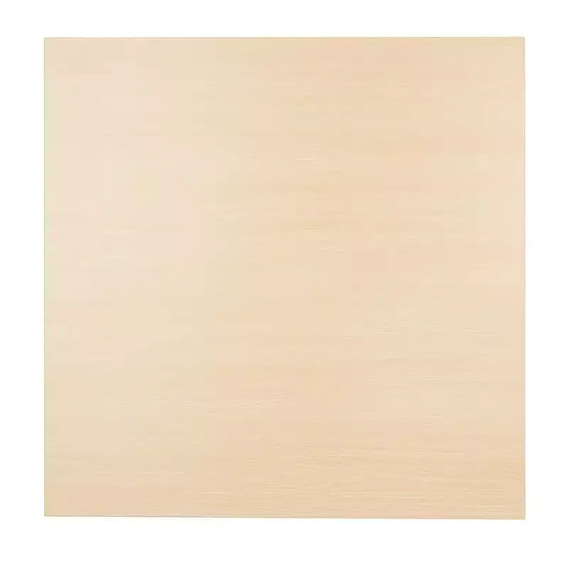 Table basse carrée en bois avec piètement en croix et plateau multicolore