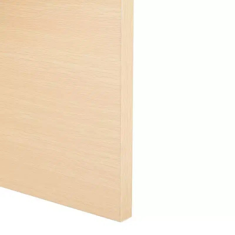 Table basse carrée en bois avec piètement en croix et plateau multicolore