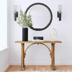 Miroir mural rond de 38 pouces avec cadre biseauté festonné