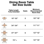 Table à manger ronde avec pied central, 4 places, finition noyer