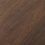 Table à manger ronde avec pied central, 4 places, finition noyer