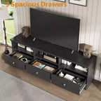 Meuble TV Mid-Century Modern de 178 cm avec tiroir de rangement et étagères ouvertes