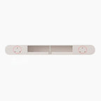 Meuble TV flottant en bois blanc avec rangement pour le salon