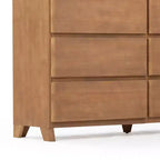 Commode de ferme en bois massif à 6 tiroirs