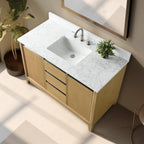 Meuble-lavabo Vanity Art avec évier en céramique et dessus en marbre reconstitué