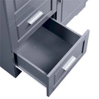 Meuble de rangement haut et large avec portes pour salle de bain, trois tiroirs