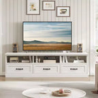 Meuble TV Mid-Century Modern de 178 cm avec tiroir de rangement et étagères ouvertes