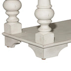 Table de canapé Morgan Creek antique blanc brossé et accents couleur tabac