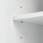 Meuble de rangement haut et large avec portes pour salle de bain, trois tiroirs
