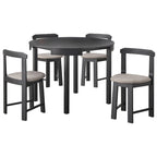 Ensemble de salle à manger rond compact 5 pièces Harrisburg Tobey