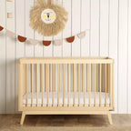 Lit de bébé convertible 3-en-1, en hêtre européen massif, certifié GREENGUARD Gold, fabriqué en Italie