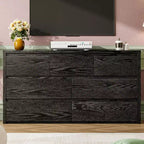 Grande commode moderne à 7 tiroirs pour chambre à coucher, grande commode en bois avec organisateur de rangement pour salon, couloir et entrée