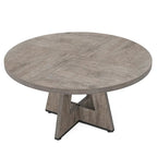 Table de salle à manger ronde de 47 pouces pour 4 personnes, table de ferme en bois pour cuisine, salle à manger et salon